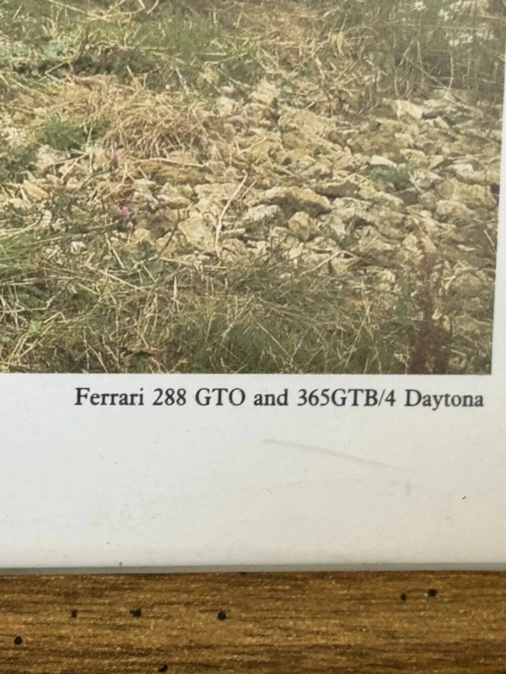 Vintage 80s Ferrari 288 GTO Daytona Framed Print Wall Art